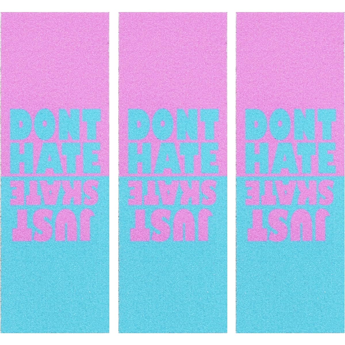 Teak Tuning Premium Fingerboard Graphic Skate Grip Don't Hate Just Skate Cotton Candy Colorway (3 Sheets)