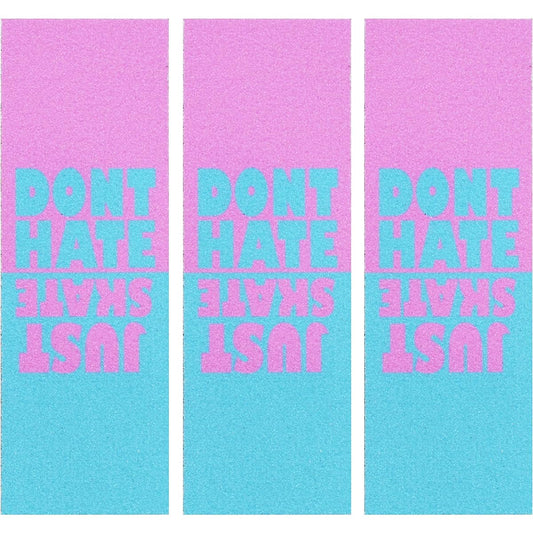 Teak Tuning Premium Fingerboard Graphic Skate Grip Don't Hate Just Skate Cotton Candy Colorway (3 Sheets)