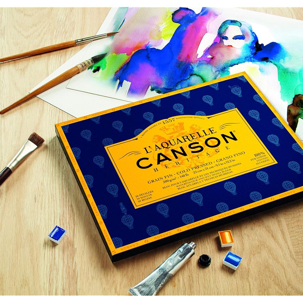 Canson Maruman Watercolor Paper Canson Heritage Block Fine 18x26mm 20 sheets 100720001