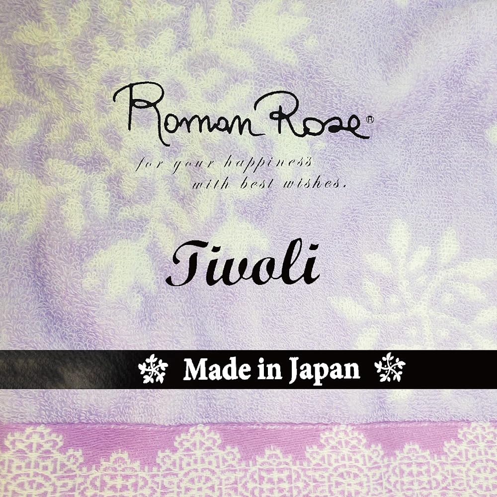 Imabari Towel Gift Set Bath Towel Face Towel Wash Towel Boxed Present Boxed Made in Japan Gift (2 bath towels, 2 wash towels, Roman Rose)