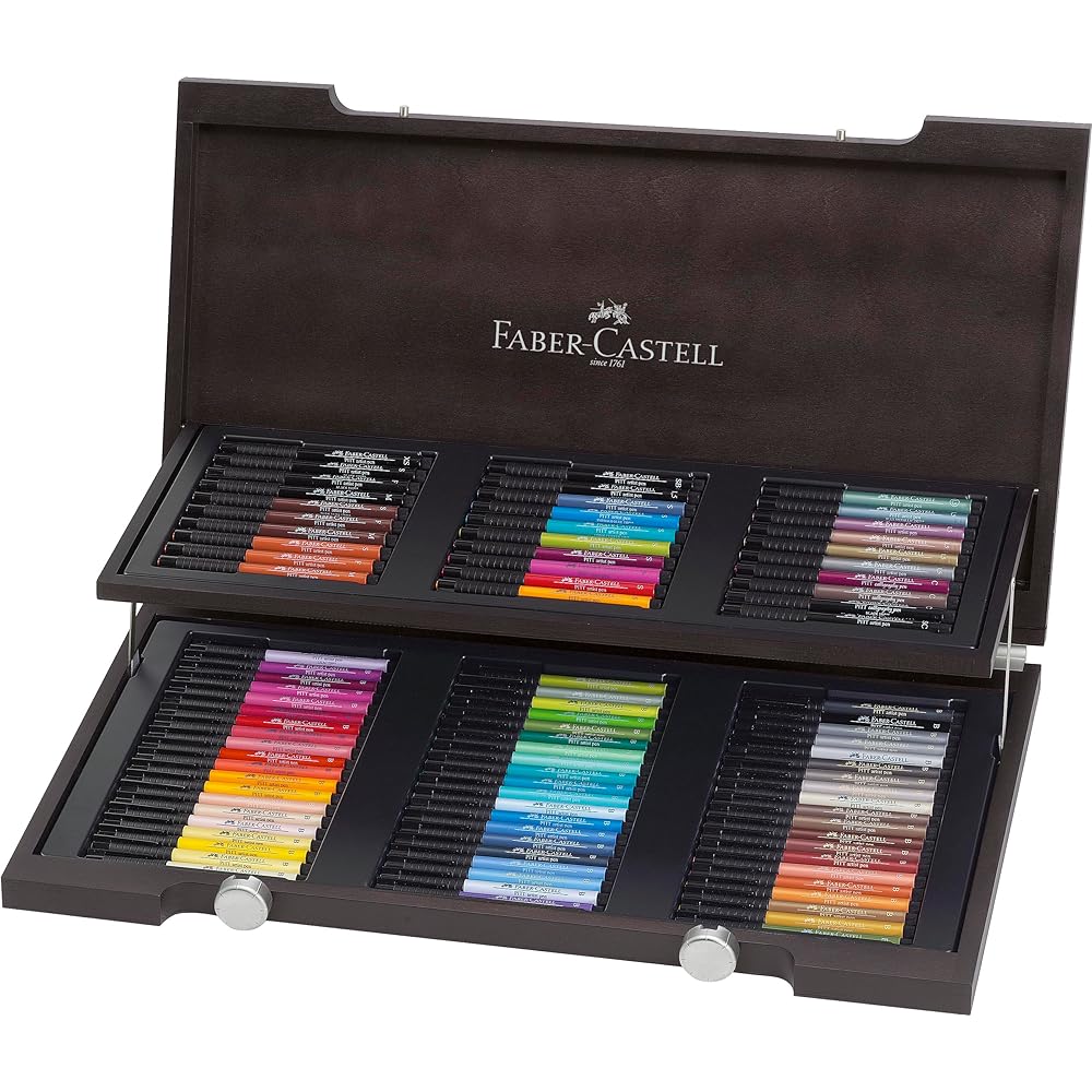 Faber-Castell Pitt Artist Pen Set Studio Box 48 Colors Set 167148 [Genuine Japanese Product]