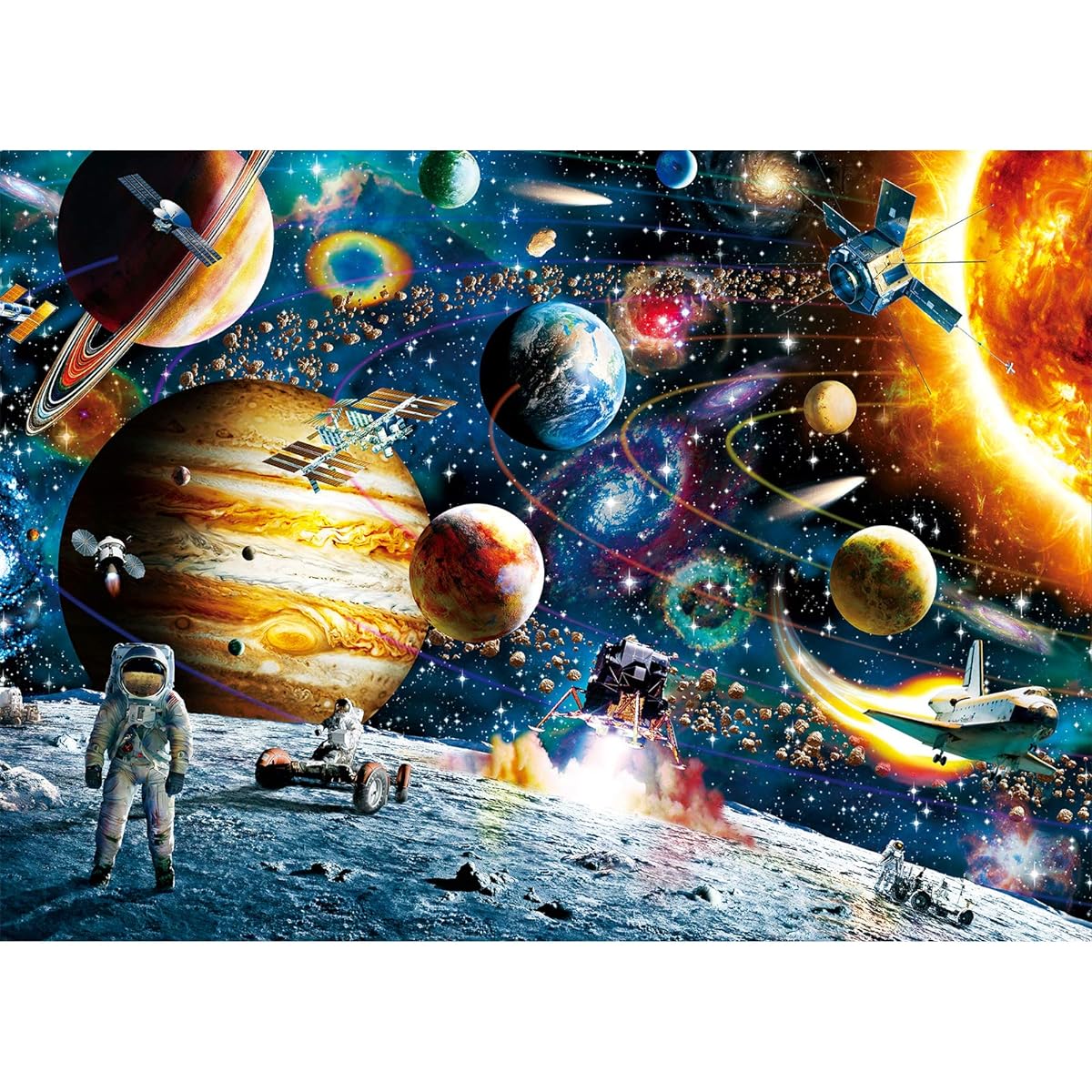 SiTimmGer Adult Puzzles 500 Pieces Space Jigsaw Puzzle for Adults 500 Pieces 500 Pieces Puzzle Art for Family Pieces Fit Perfectly Adult Puzzle Game Toys (14.5x20 Inch)