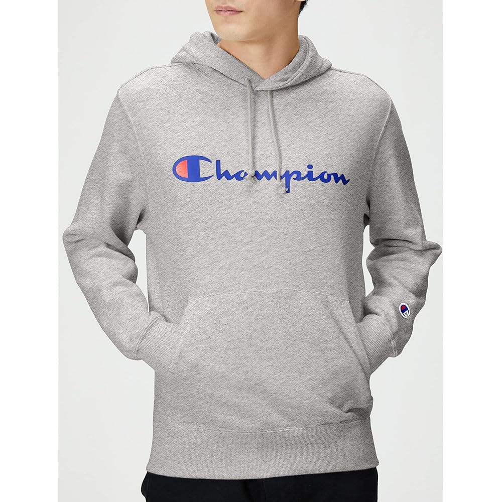 [Champion] Hoodie, Long Sleeve, Fleece, Script Logo, Hooded Sweatshirt, C8-W130Z Men's