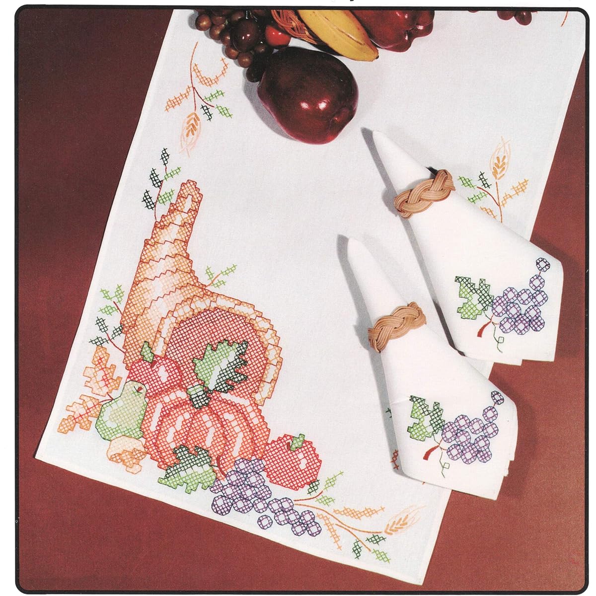 Bucilla - Autumn Harvest - Stamped Table Runner Kit 82870
