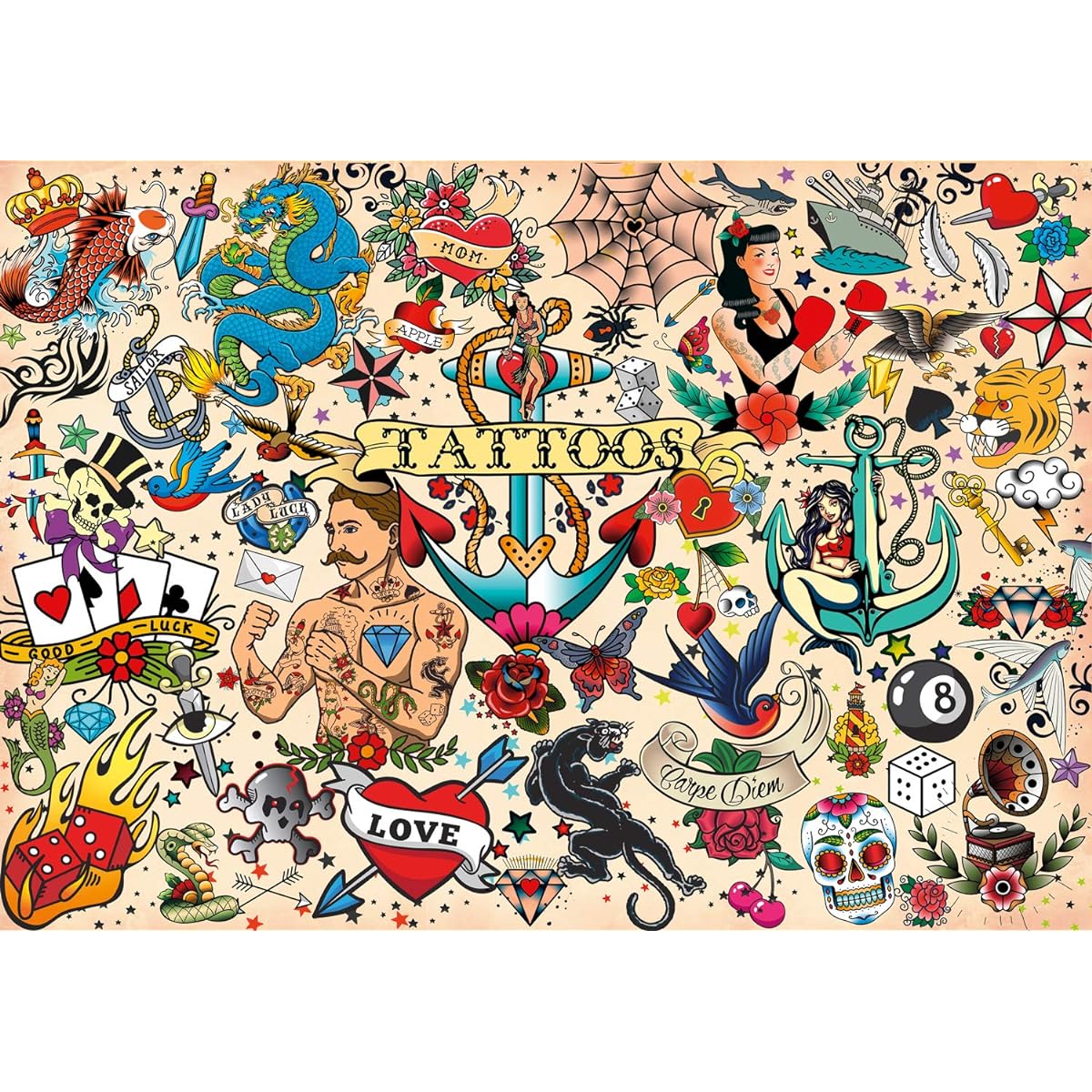 Buffalo Games - Tattoopalooza - 500 Piece Jigsaw Puzzle