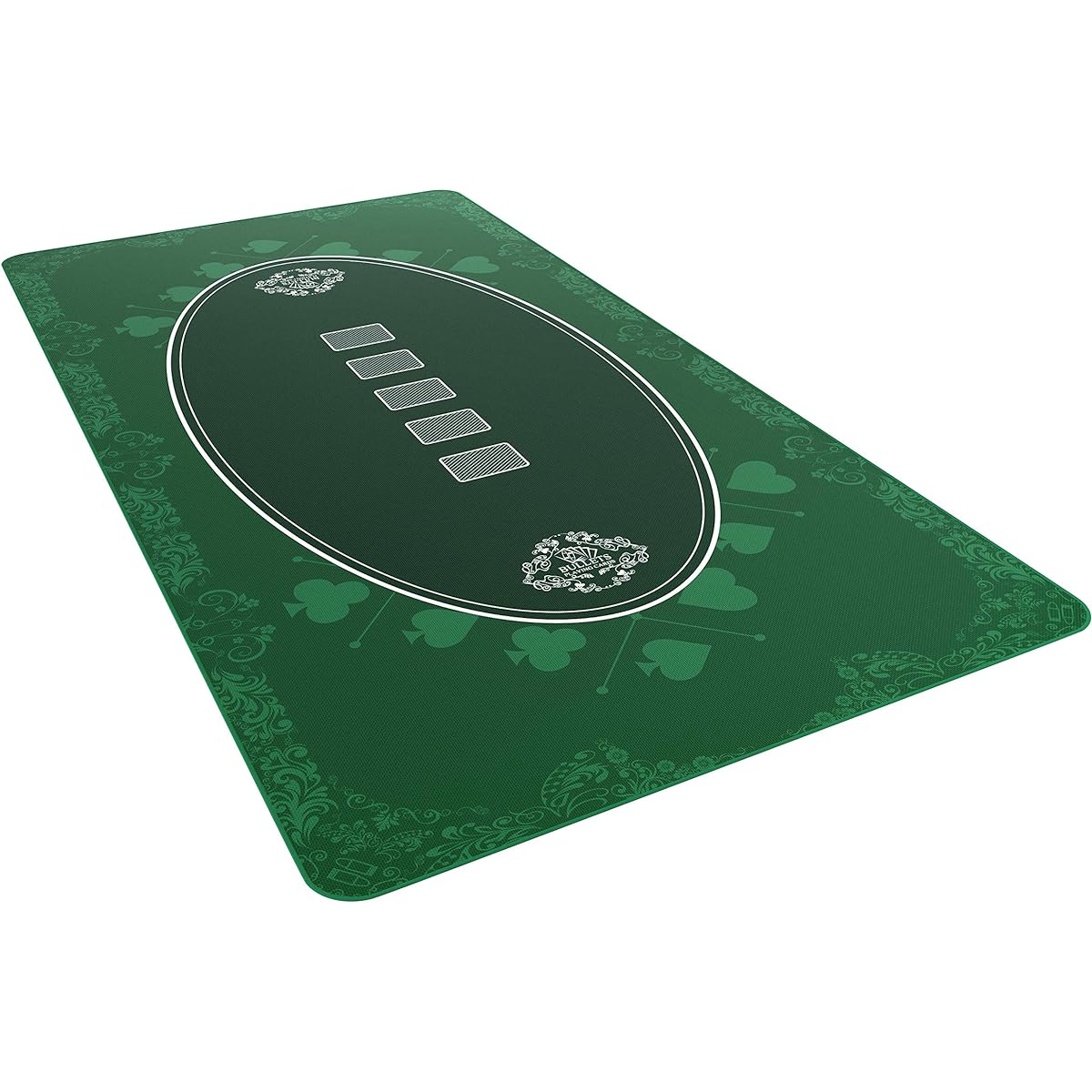 Bullets Playing Cards Poker Layout Table Top Mat 63" x 31.5" Deluxe Playmat for Casino Night