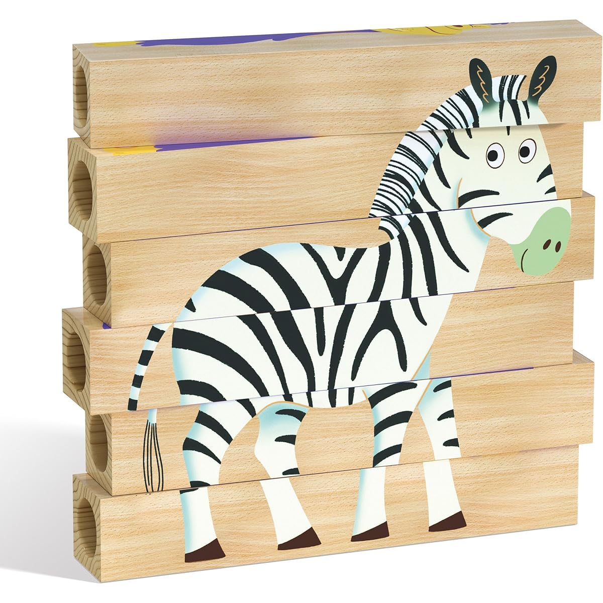 Quercetti Tecno Puzzle 3D: Jungle a Horizontal (6 Piece)