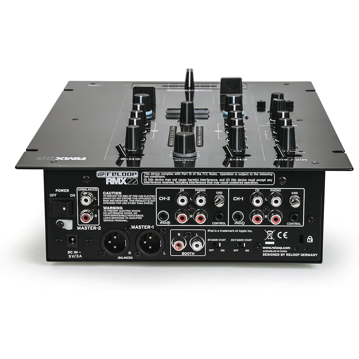Reloop 2-channel DJ mixer with built-in effects RMX-22i