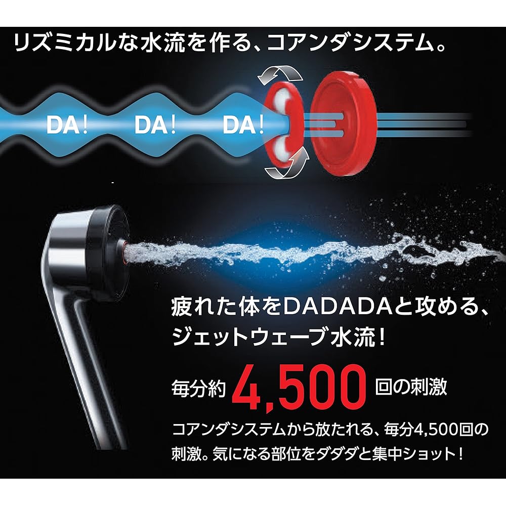 SANEI ABIRU DADADA Shower Head White DADADA Jet Wave Water Flow CS3070-80XA-C