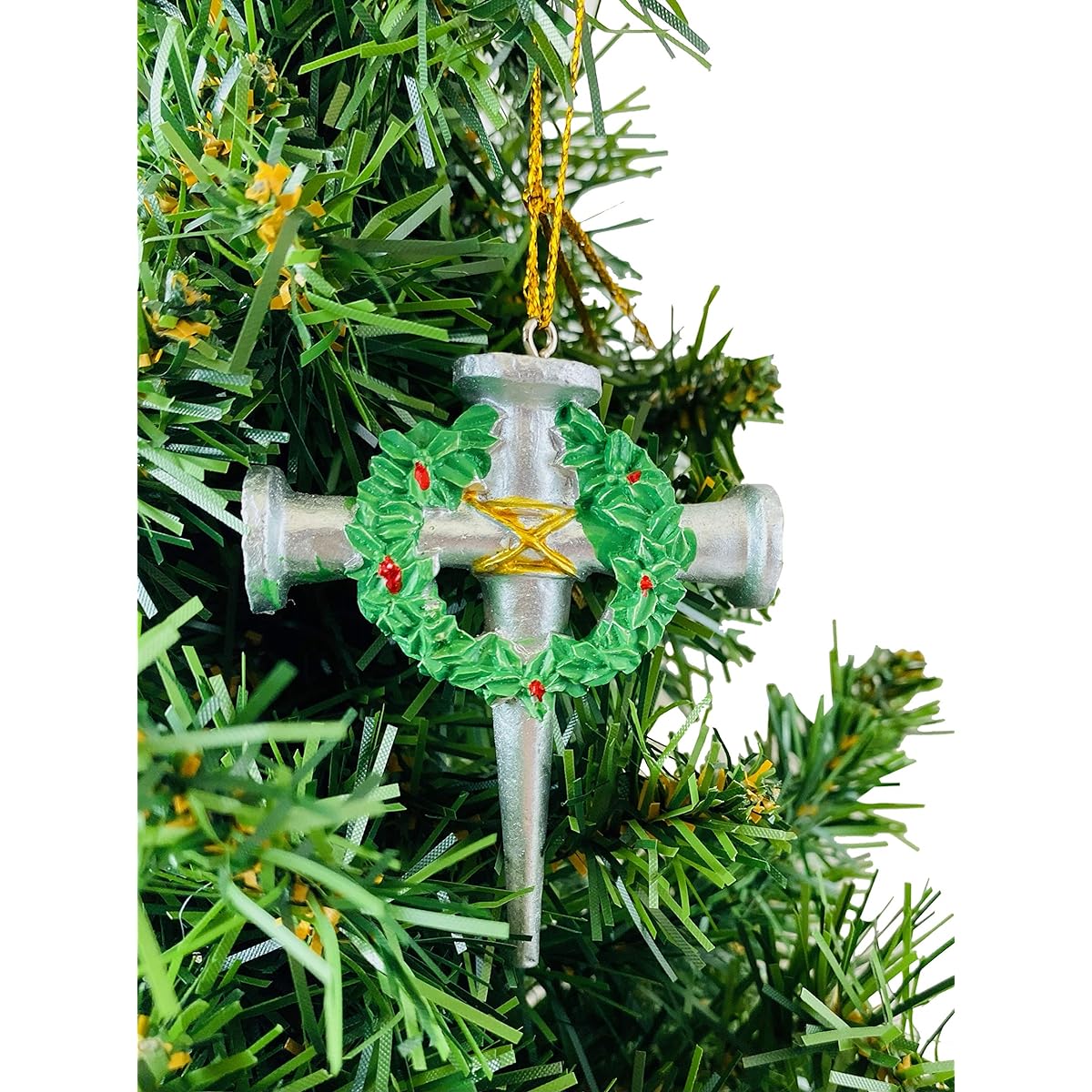 Jesus Christ Nails Christmas Tree Ornament with Story Cards Holiday Faith Set