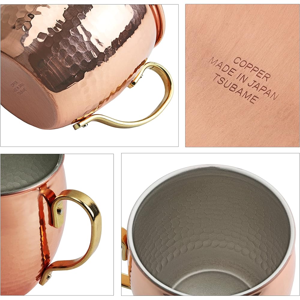 Pearl Metal Made in Japan Mug 500ml Tsubame Takumi Pure Copper Hammered Made in Tsubame City, Niigata Prefecture HB-7939