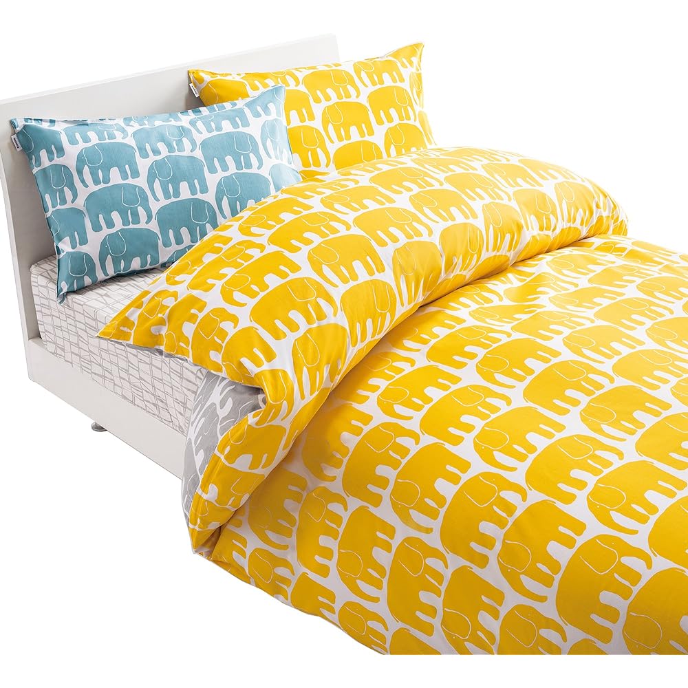 nishikawa [Nishikawa] Duvet Cover Single Finlayson Elephant Pattern 100% Cotton Easy to put on and take off PI07480650Y