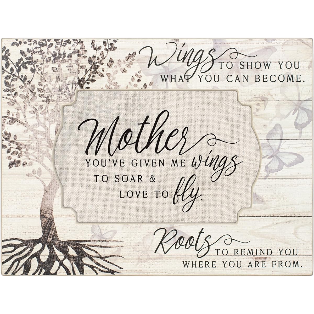 Given Wings Soar Love Fly White Wash Butterfly Tree Decoupage Music Box Plays Wind Beneath My Wings
