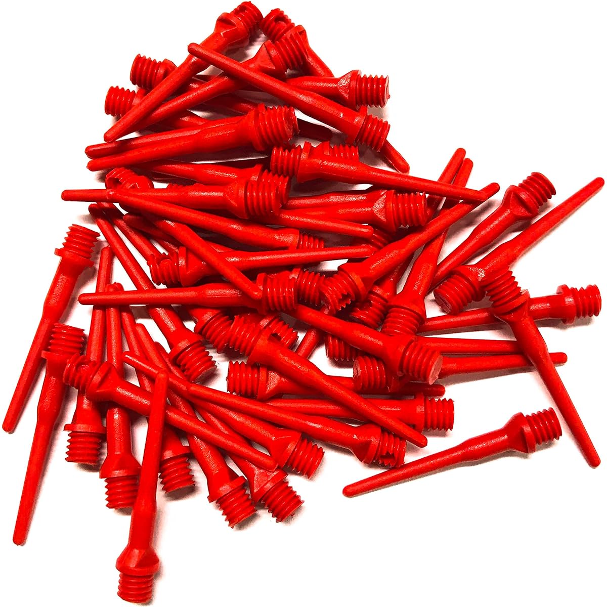 Tufflex Red Long Extra Strong 2BA 3/16" Threaded Soft Tip Dart Points 100-1000 Packs Plus USA I Love Darts Bracelet