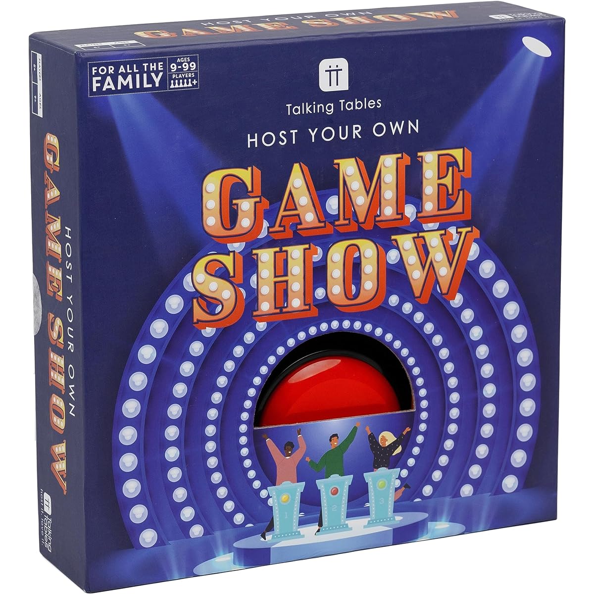 Talking Tables Unique Game Show Quiz Game Buzzer Interactive Fast Paced Fun Ideal Christmas Gift for Friends and Family to Play on Christmas, New Year or at a Party. For ages 9+ 5+: