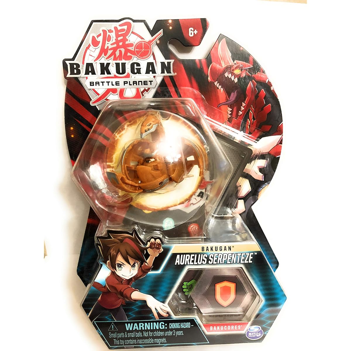 Bakugan Aurelas Serpenze 2" Tall Collector's Transformers Creature For Ages 6+