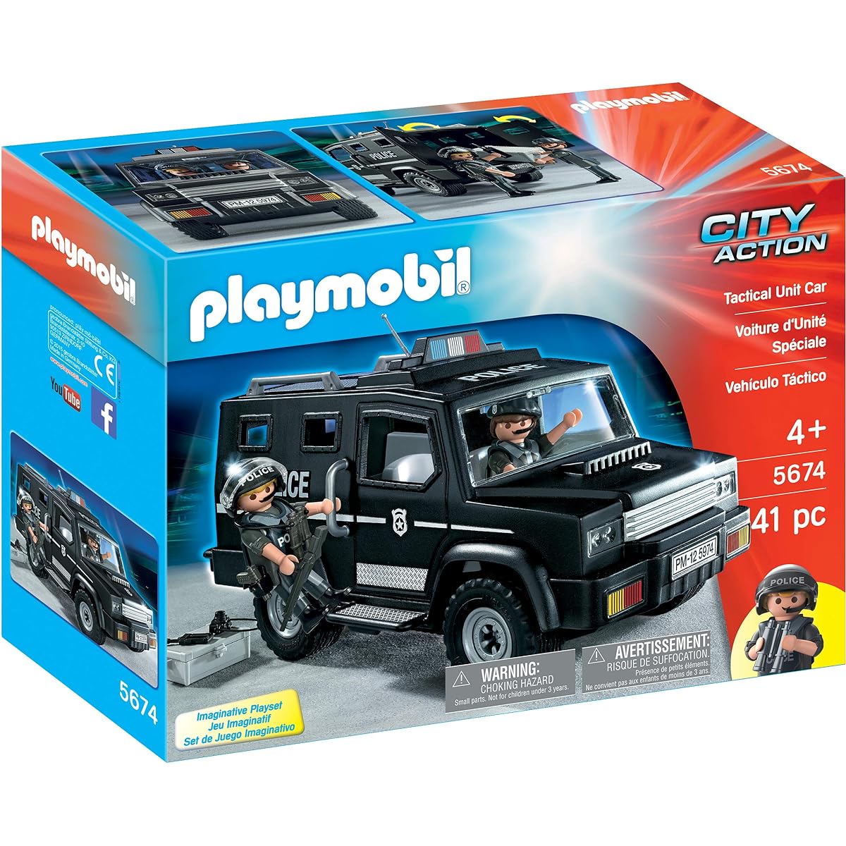PLAYMOBIL Tactical Unit Car Playset
