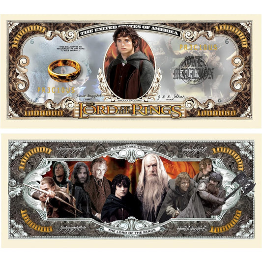 American Art Classics Lord of the Rings Million Dollar Bills - Pack of 5 - The perfect gift for fans of this classic film series