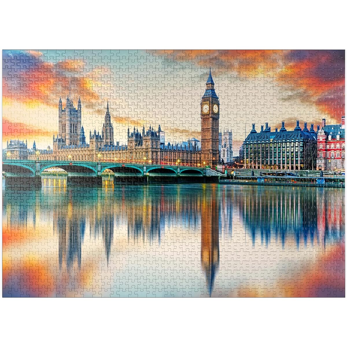 Big Ben and Houses of Parliament London England - Premium 1000 Piece Jigsaw Puzzle for Adults