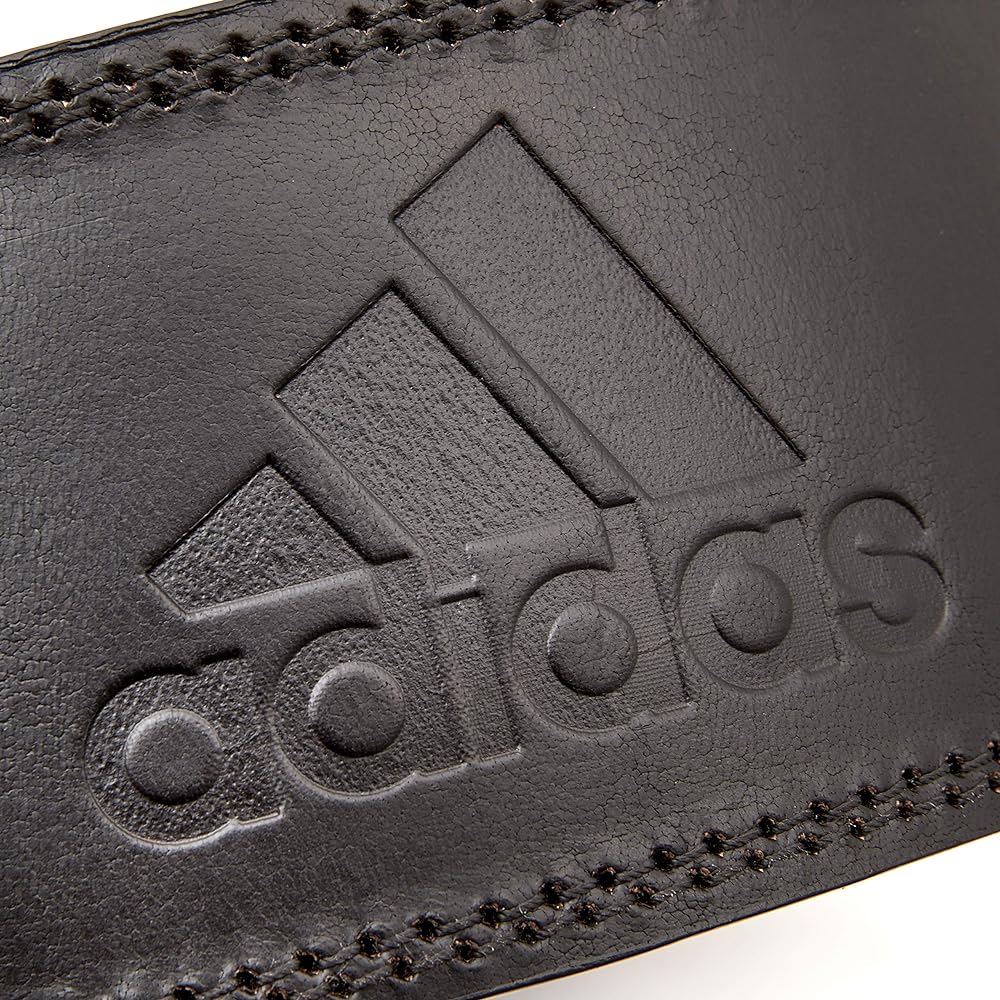 adidas Leather Weightlifting Belt Width 10cm Natural Leather Suede Material Triple Rivet Buckle