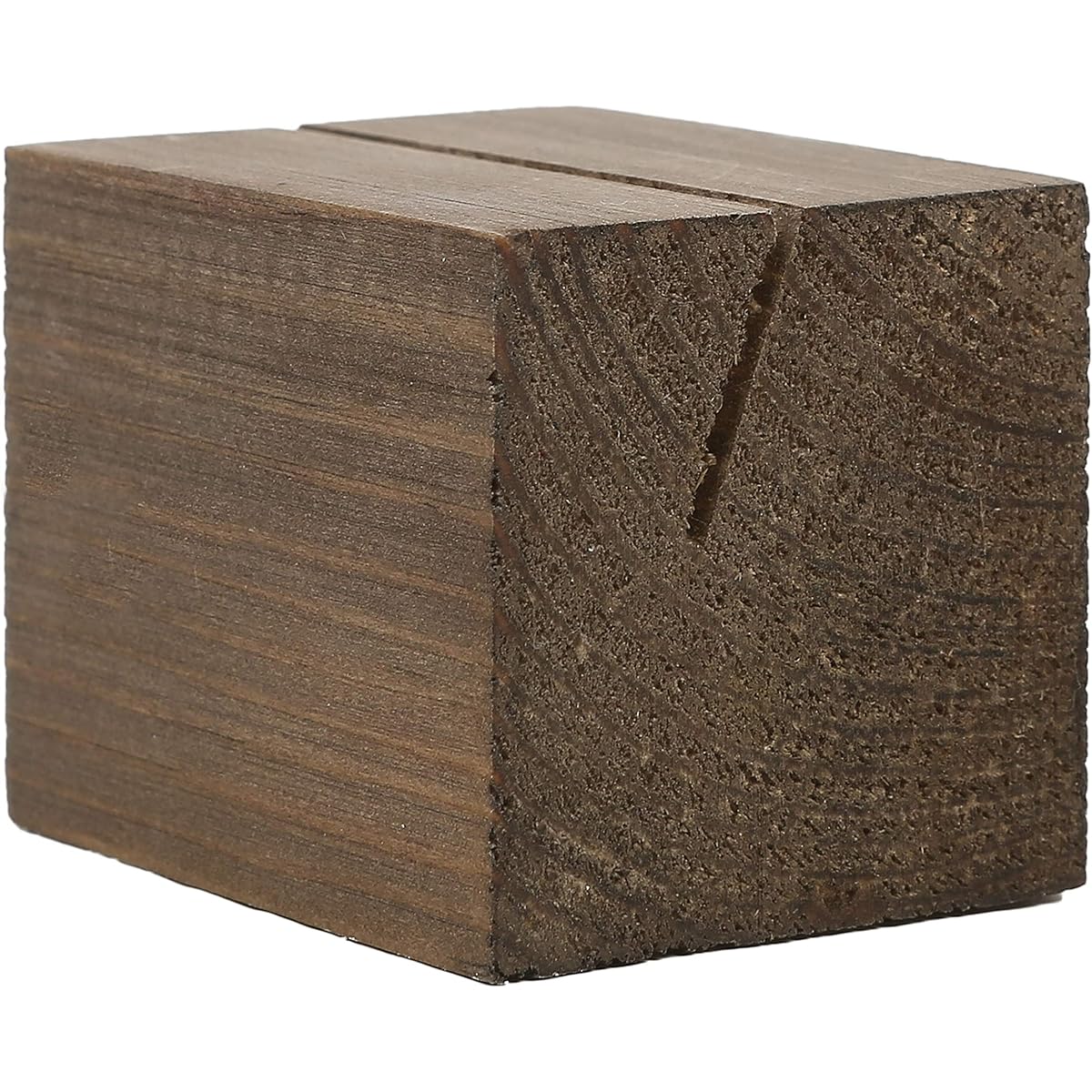 MyGift Business Card & Table Number Holders, Square, Brown, Wood, 20 Count