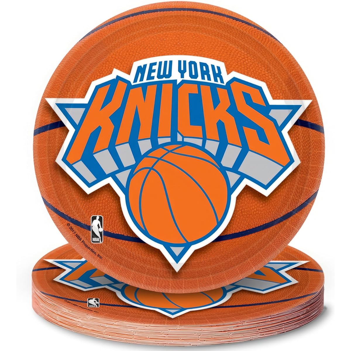 Amscan New York Knicks Round Dessert Plates, 7 Inch, Multicolor
