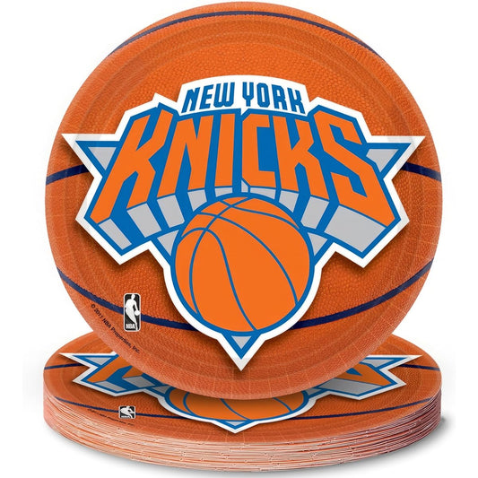 Amscan New York Knicks Round Dessert Plates, 7 Inch, Multicolor