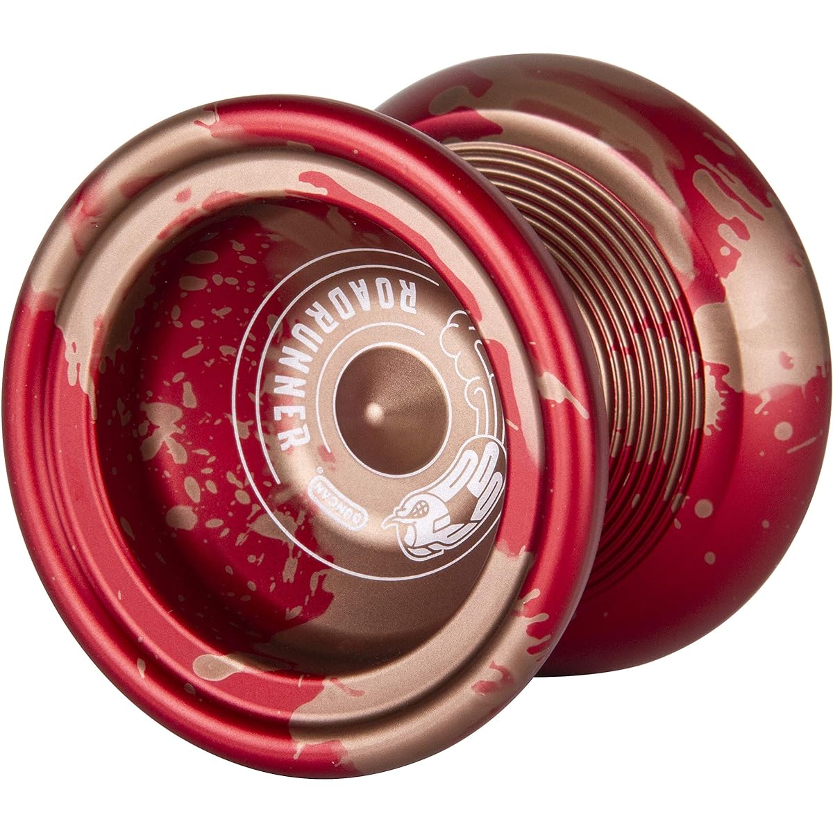 Duncan Toys Roadrunner Yo-Yo, Unresponsive Expert Level Yo-Yo, Concave Bearings and Aluminum Body, with Red and Gold Splashes