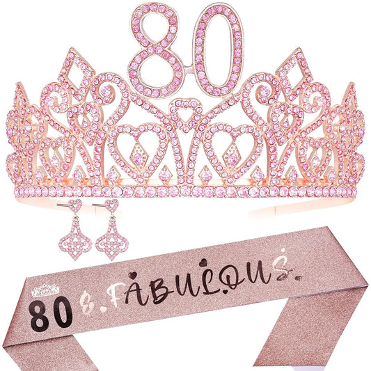 80th Birthday Gifts for Women 80th & Lovely Sash 80th Birthday Tiara 80th Birthday Sash 80th Birthday Crown 80th Birthday Favors 80th Birthday Decorations 80th Birthday birthday gifts for women