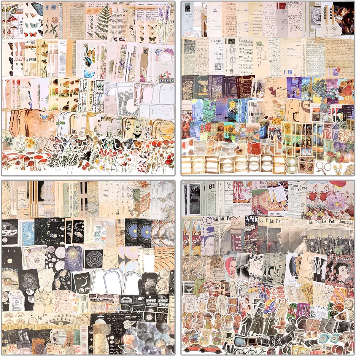 Draupnir Vintage Scrapbook Paper Pack for DIY Craft Kit Collage (Collection-1)