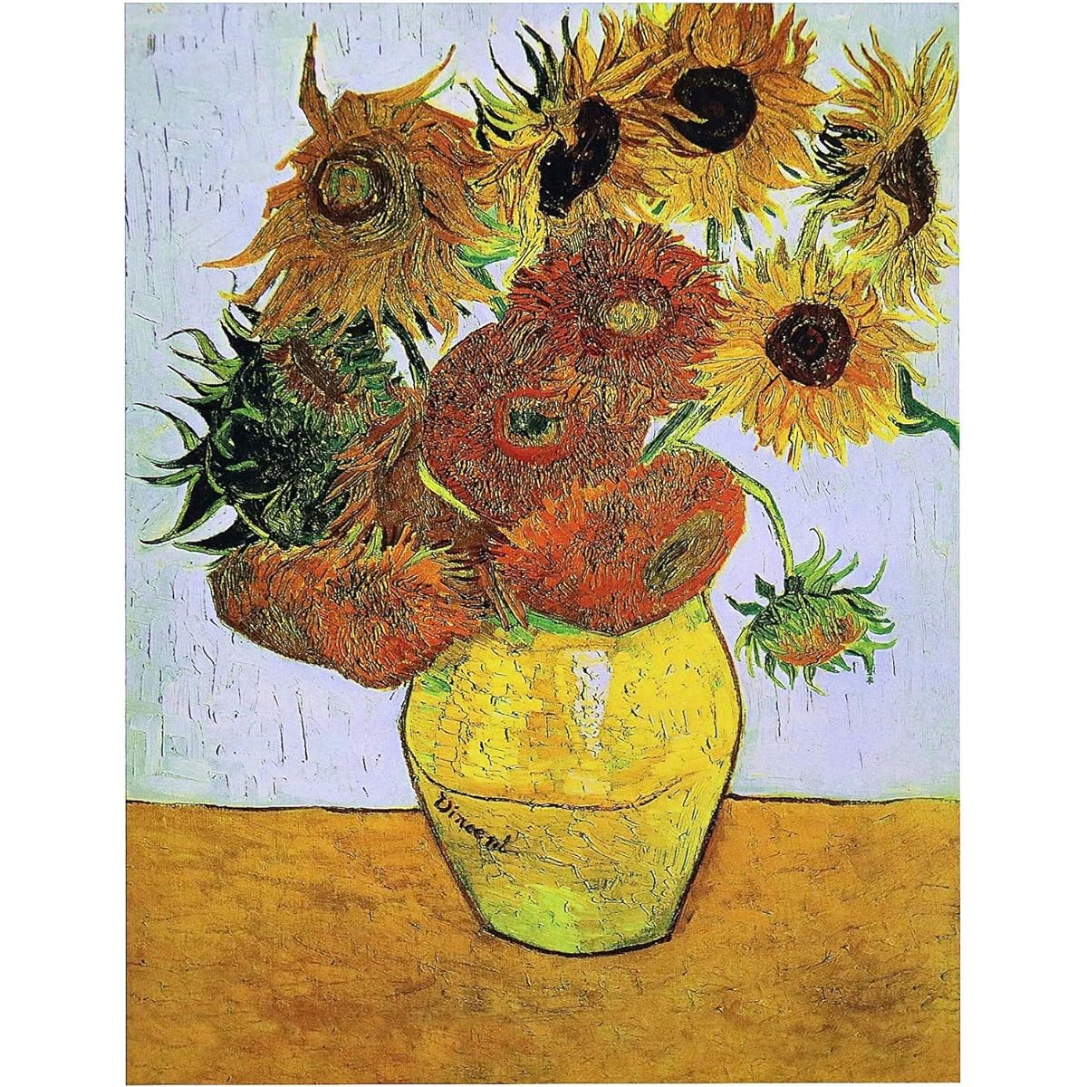 Moruska Sunflowers by Vincent Van Gogh Jigsaw Puzzle 1000 Piece Famous Paintings Art Puzzle for Adults