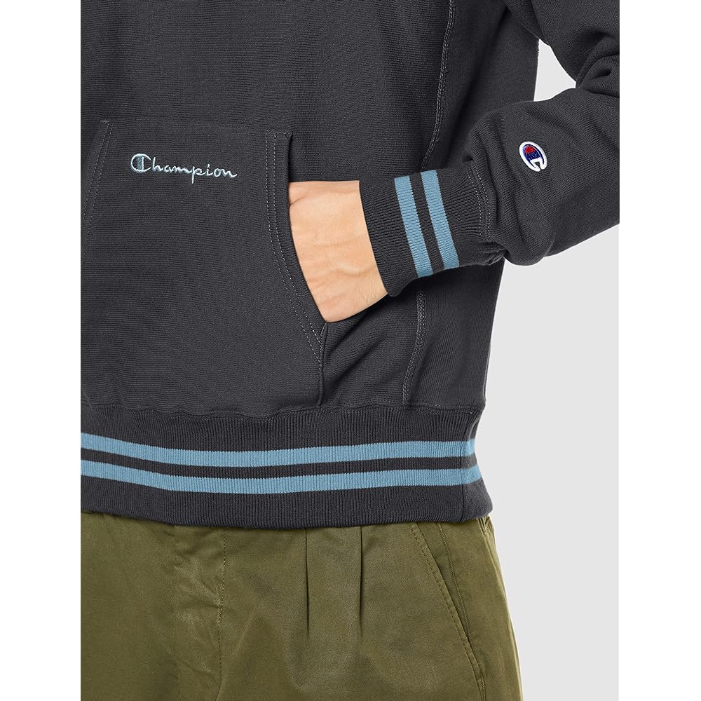 [Champion] Hoodie, Long Sleeve, Brushed Lining, Sweatshirt, 11.5oz Line Rib, Script Logo, Mono Blue Tag, Reverse Weave(R) Hooded Sweatshirt, C3-W110 Men's