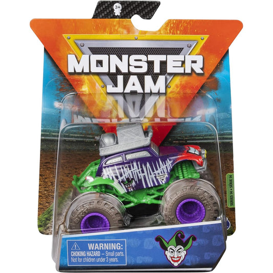 Monster Jam Official Joker Monster Truck Die-Cast Vehicle Hero and Villain Truck Series 1:64 Scale
