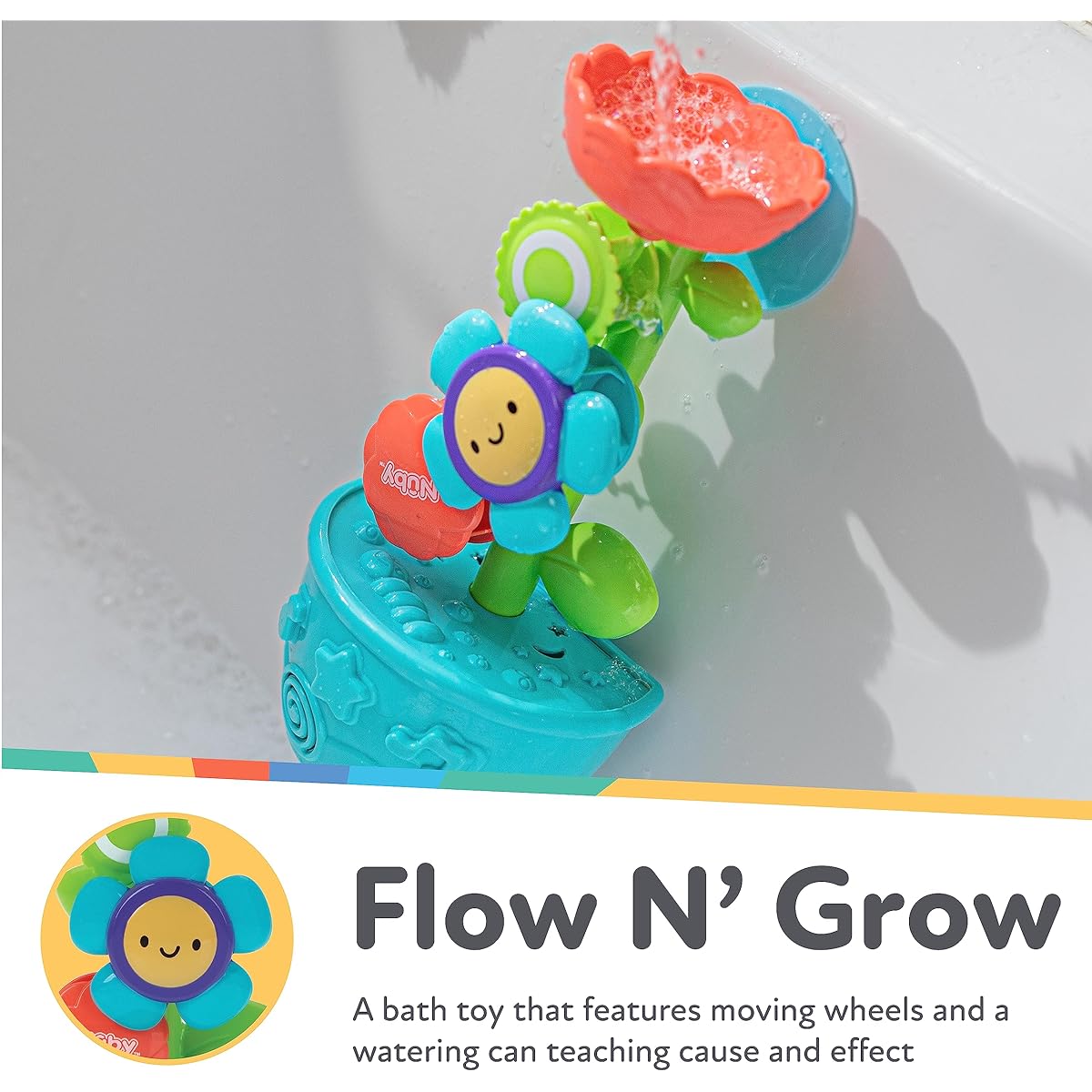Nuby Flow N' Grow Garden Bath Toy BPA Free 18+M