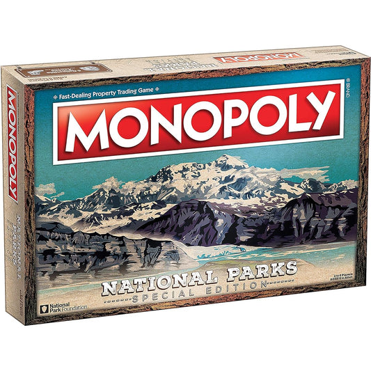 Monopoly National Parks 2020 Edition | Featuring over 60 National Parks across the USA | Iconic locations like Yellowstone, Yosemite, and the Grand Canyon | Licensed Monopoly Game