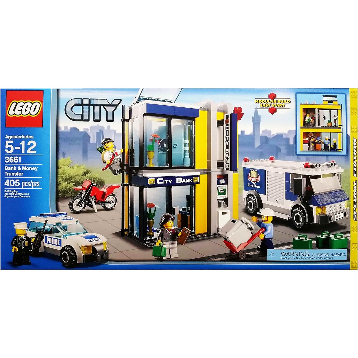 Lego City - Bank and Cash Transport Vehicle - 3661 Lego City Police Bank & Money Transfer [Parallel Import]