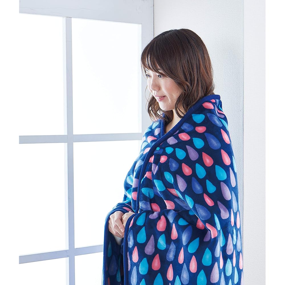 Sugibo Hot Blanket Wide with Stylish Raindrop Design SB20BW13(MB) Midnight Blue