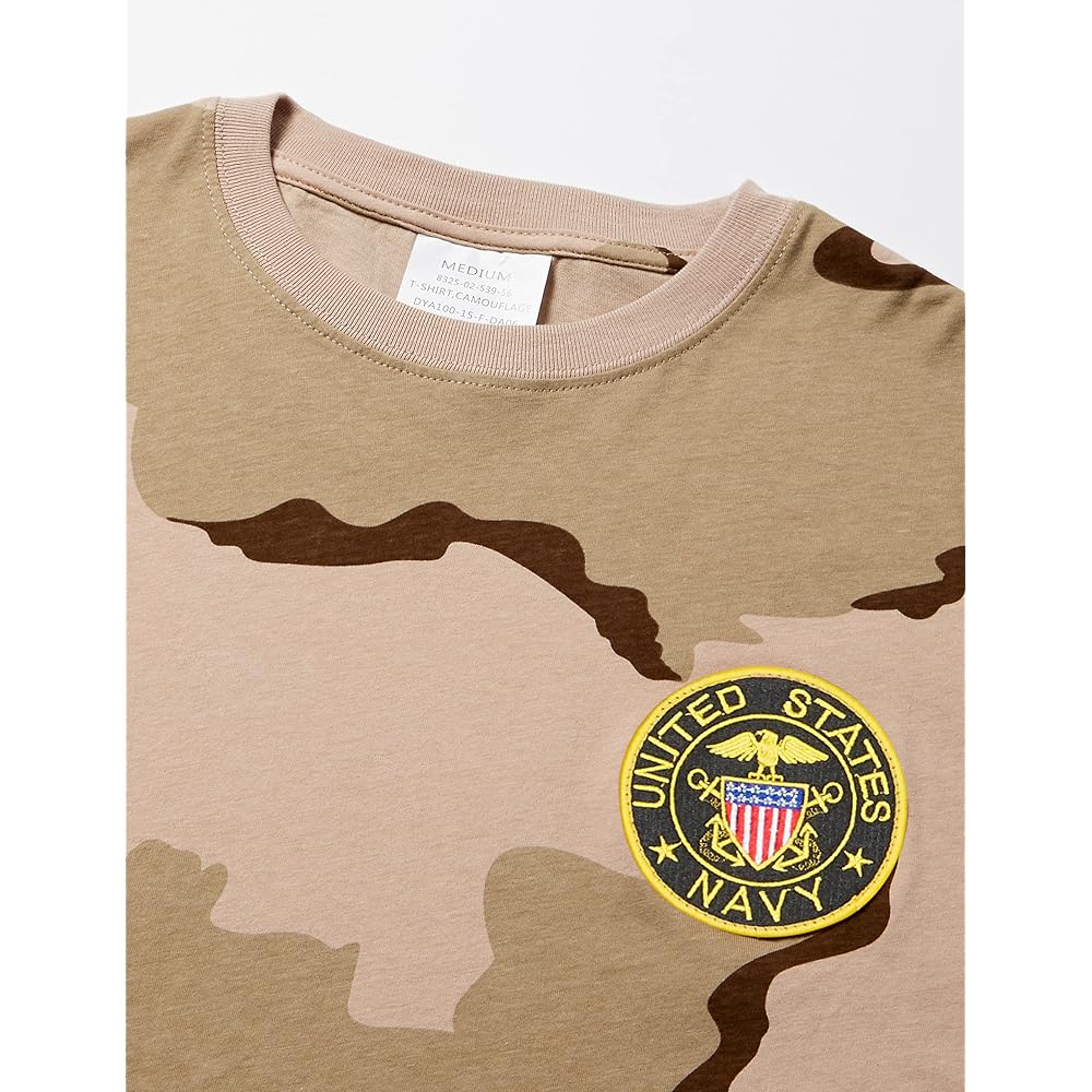 [Fstyle] T-shirt, US Navy emblem embroidered emblem, camouflage T-shirt F-SD020754