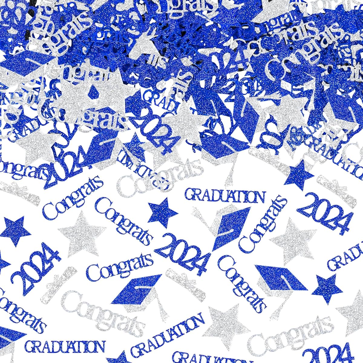 Blue Silver Graduation Ceremony 2023 Table Confetti 2023 College Graduation Ceremony Table Decoration