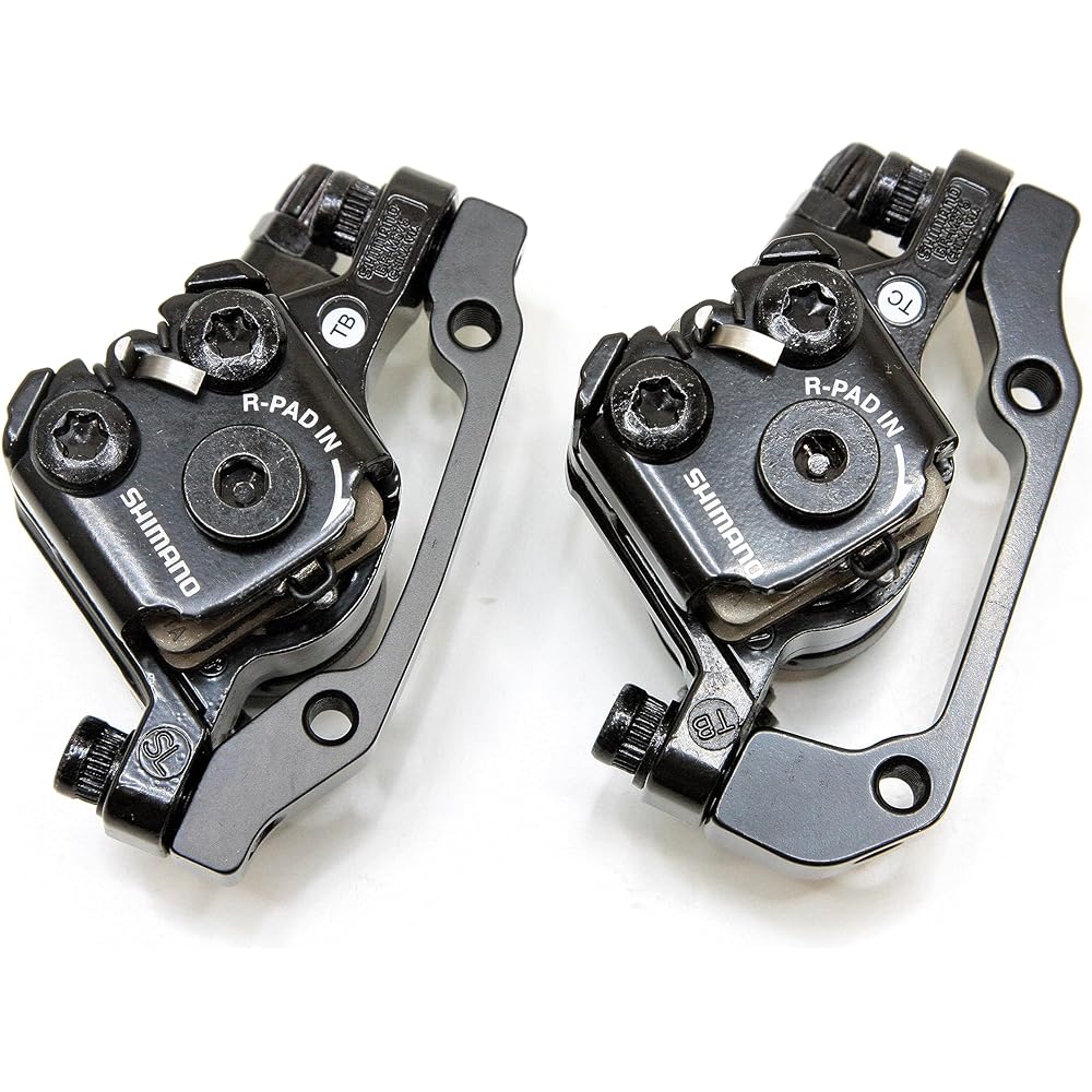 SHIMANO Lightweight High Performance Wire Type Disc Brake BR-M375 No Rotor Front and Rear Set Black