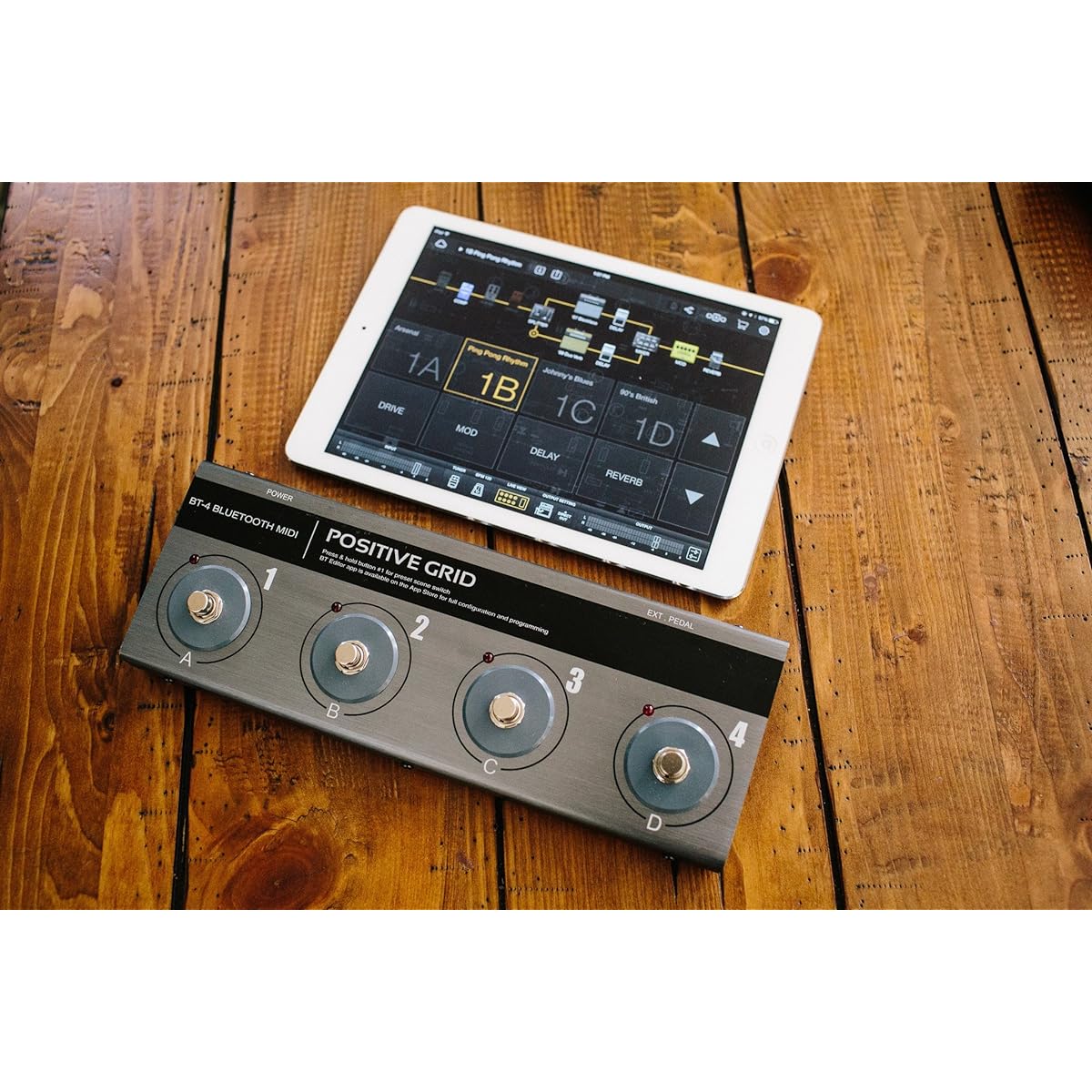 [Regular Imported Product] Positive Grid BT-4 Bluetooth MIDI Foot Controller PGBT4