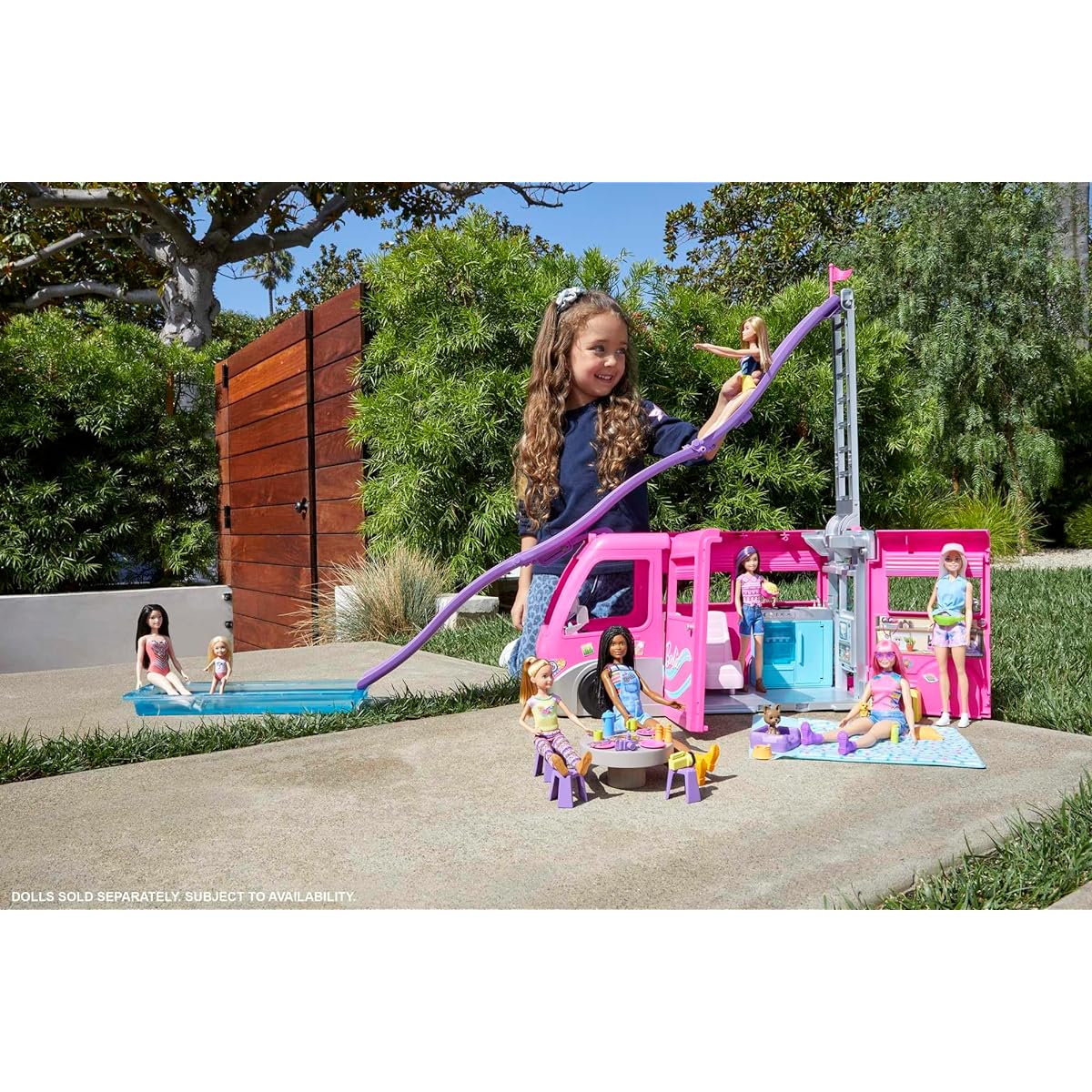 Barbie Let's Go Camping! Skipper Brunette Doll with Pet and Toy Accessories, Gift for Girls and Boys +3 Years (Mattel HDF70)
