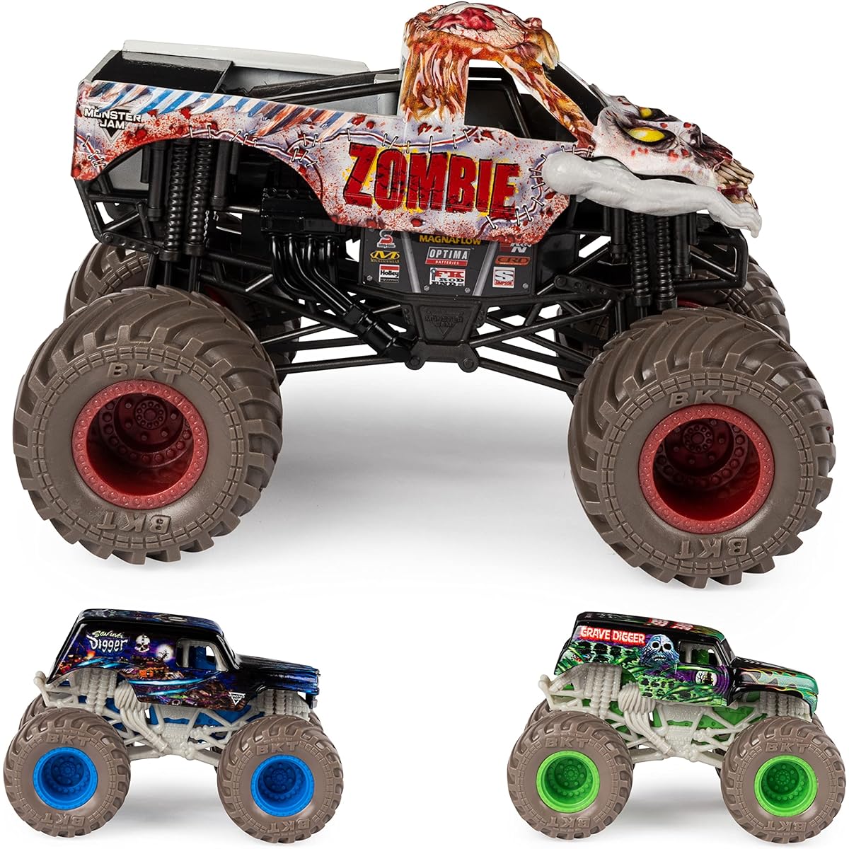 Monster Jam Full Moon Frenzy Official Diecast Truck 3-Pack
