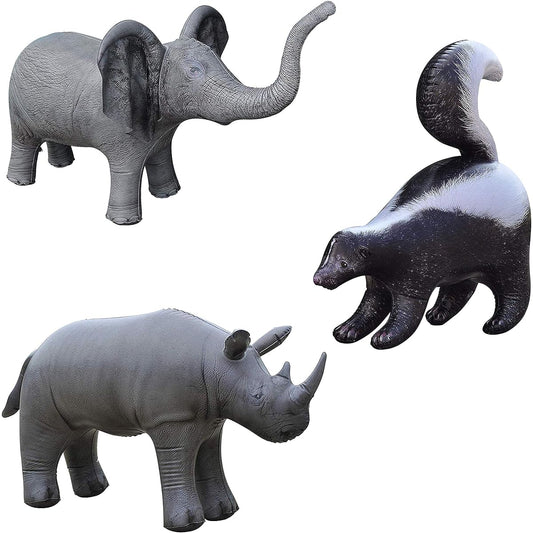 Jet Creations Safari 3 Pack Skunk Rhino Elephant Perfect Pool/Party Decorations an-SRE