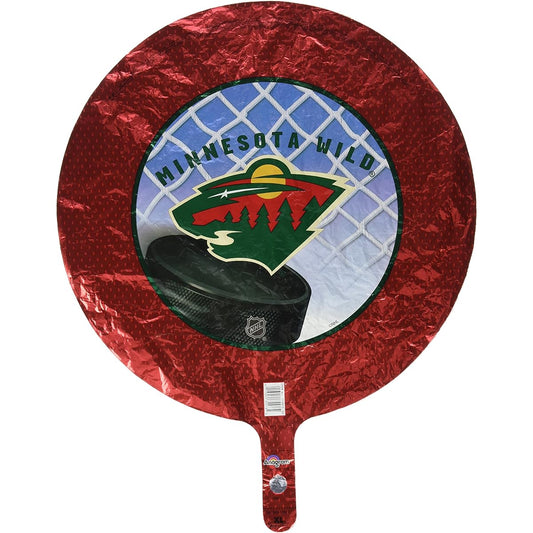 Anagram International Minnesota Wild Foil Flat Party Balloons, 18 Inch, Multicolor