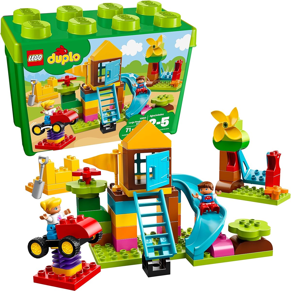 LEGO DUPLO My First Large Playground Brick Box 10864 Building Kit (71 Piece)