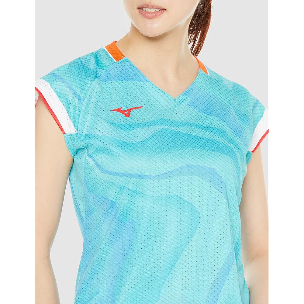 [Mizuno] Badminton Wear Dry Aeroflow Game Shirt Short Sleeve (Keep Light) Highly Ventilated Easy to Move 72MAA200 Women's