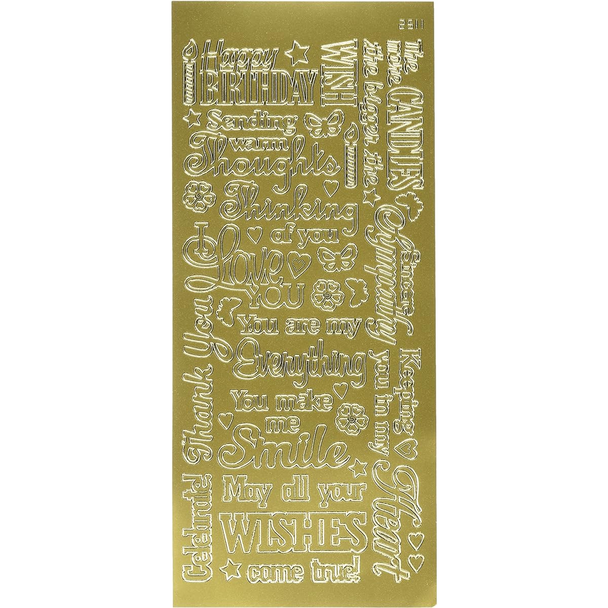 Hot Off The Press Dazzles Stickers Inside/Outside Greetings , Gold/Black/White by Hot Off The Press