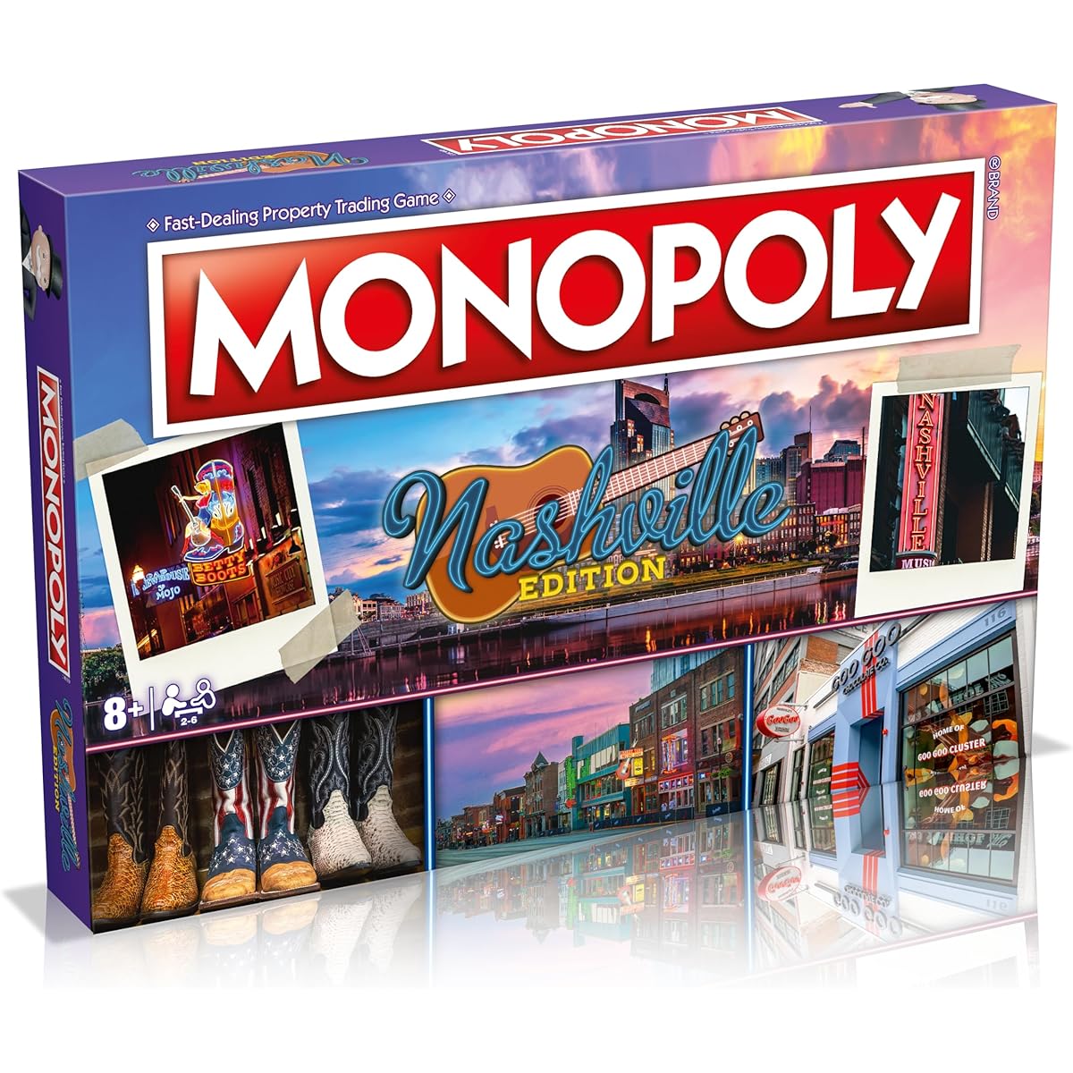 Nashville Monopoly Family Board Game for 2-6 Players, Adults and Kids, Ages 8+, Path to Success