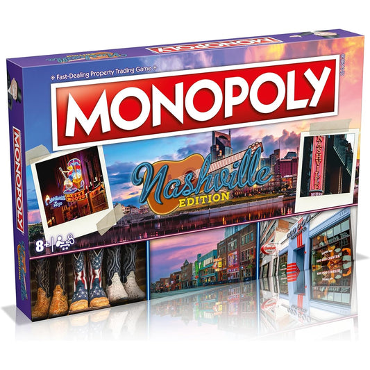 Nashville Monopoly Family Board Game for 2-6 Players, Adults and Kids, Ages 8+, Path to Success